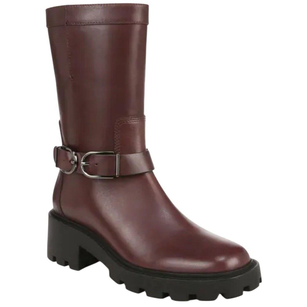 New Franco Sarto womens Elle Mid Shaft Lug Sole Mid Calf Boots Size 10 M Brown